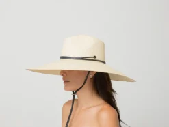 Aguacate Extra Long Brim Hat with Leather Band