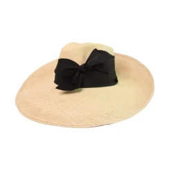 Aguacate Extra Long Brim Hat with Twist Bow