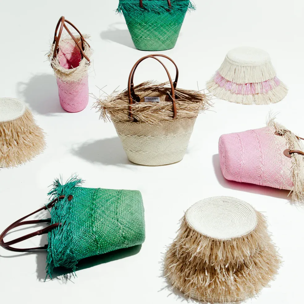 Baby Ombré Basket with Frayed border