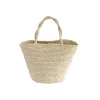 Baby tote woven straw solid
