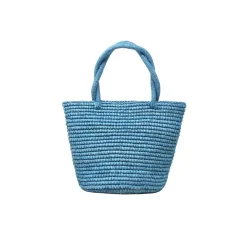 Baby tote woven straw solid