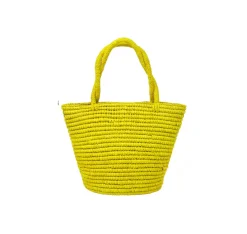 Baby tote woven straw solid