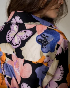 Beach Shirt with Hand Embroidered Details
