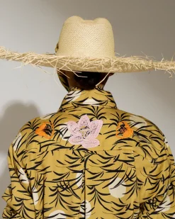 Beach Shirt with Hand Embroidered Details