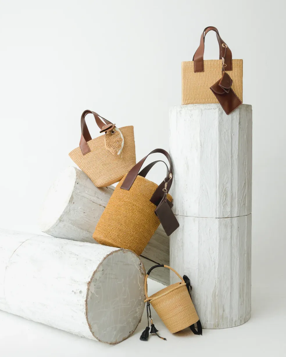 Birkin Basket With Leather Charms Detail and Bow