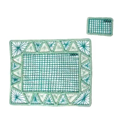 Calado Rectangular Placemat with Coaster (Set of 2)