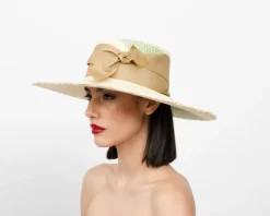 Caracol Frayed Cordovan Long Brim Hat