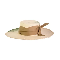 Caracol Frayed Cordovan Long Brim Hat
