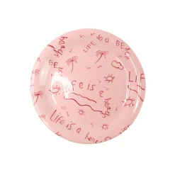 Ceramic Dinner Plate “Life is a Beach” (Set of 4)