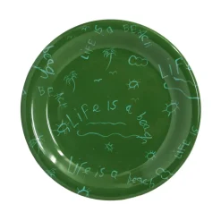 Ceramic Dinner Plate “Life is a Beach” (Set of 4)