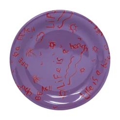 Ceramic Dinner Plate “Life is a Beach” (Set of 4)