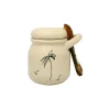 Ceramic Jar & Spoon “Life is a Beach”