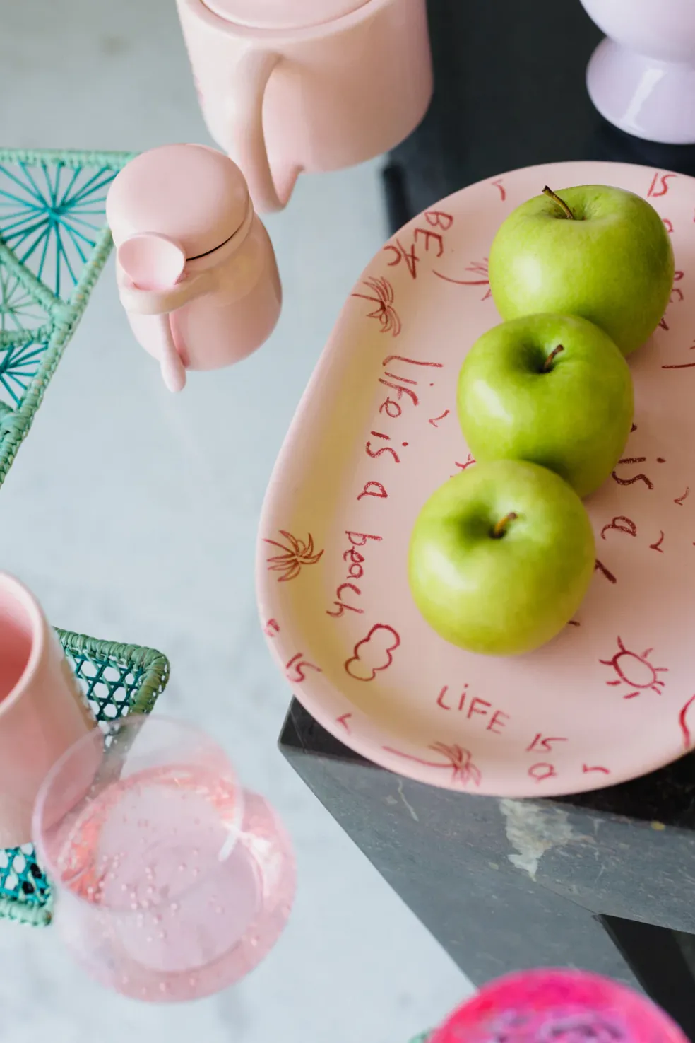 Ceramic Oval Platter “Life is a Beach” (Set of 2)