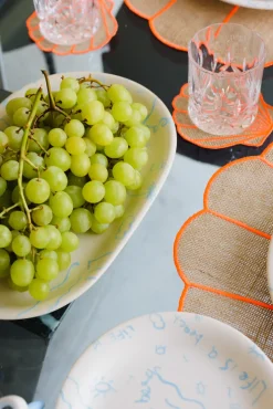 Ceramic Oval Platter “Life is a Beach” (Set of 2)