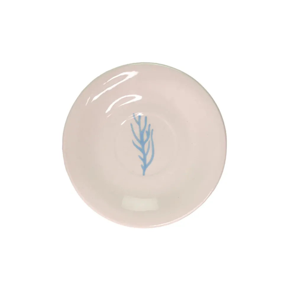 Ceramic Tea Cup & Tea Plate "Corales de la Isla" (Set of 4)