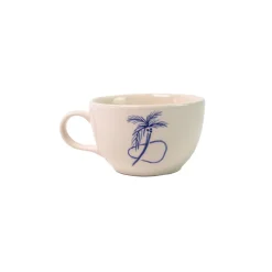 Ceramic Tea Cup & Tea Plate "Trazos Sicilia Black" (Set of 4)