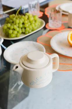 Ceramic Teapot “Life is a Beach” (Set of 2)