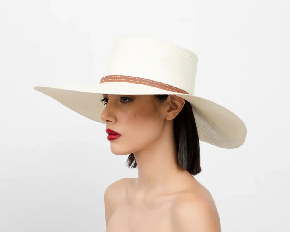 Cordovan Hat Extra Long Brim