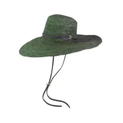 Crochet Extra Long Brim Glamour with Adjustable Leather Band