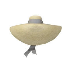 Crochet Extra Long Brim Glamour Hat With Grosgrain Adjustable Ribbon