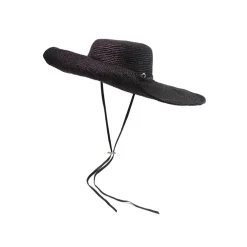 Crochet Extra Long Brim Hat with Leather Band