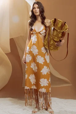 Cut Out Halter Maxi Dress
