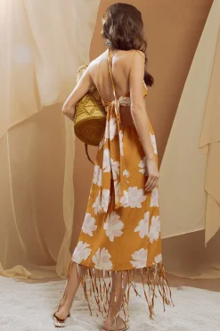 Cut Out Halter Maxi Dress