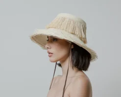 El Campesino Frayed Hat With Adjustable Ribbon