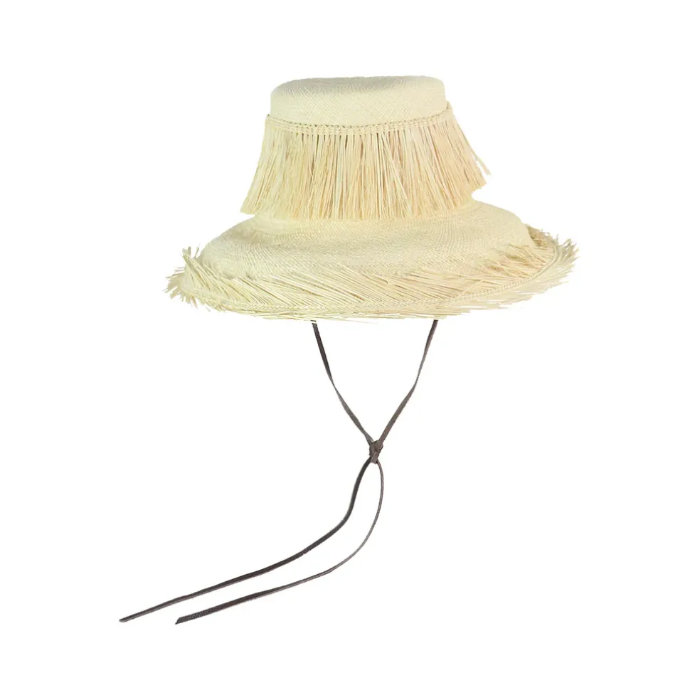 El Campesino Frayed Hat With Adjustable Ribbon