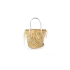 Feathers Seashell Soft Baby Bucket with Leather Handle