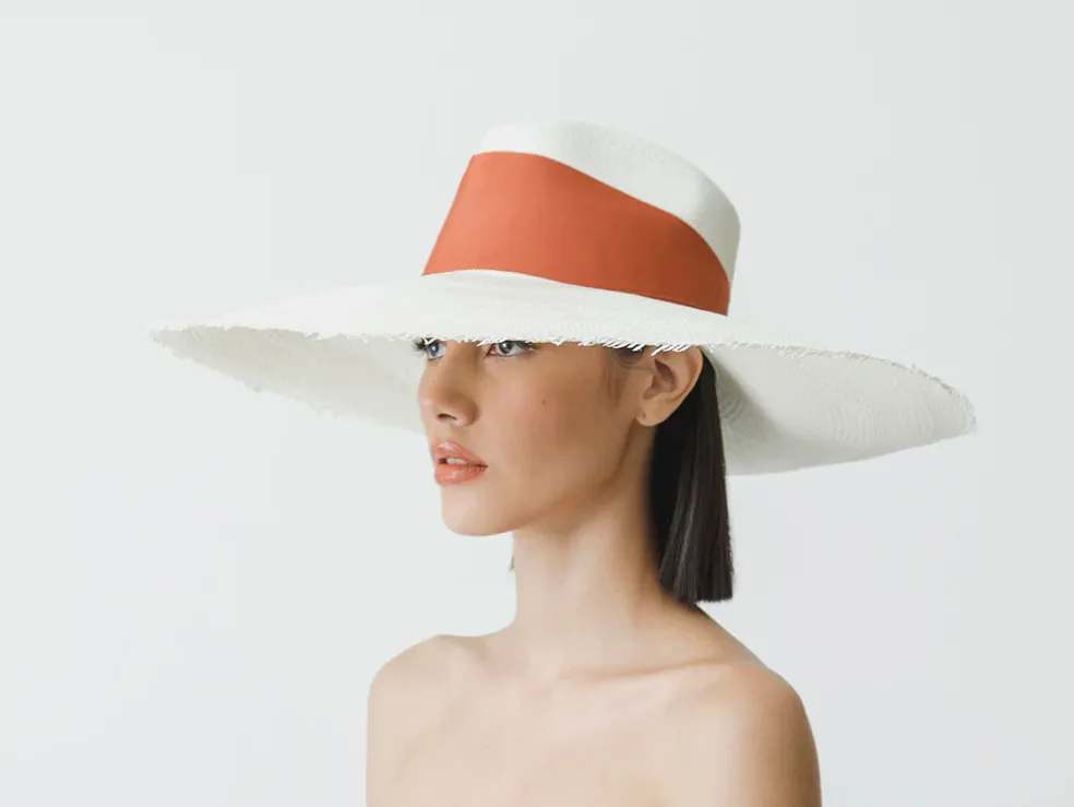 Frayed Aguacate Hat Extra Long Brim