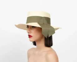 Frayed Cordovan Long Brim Hat