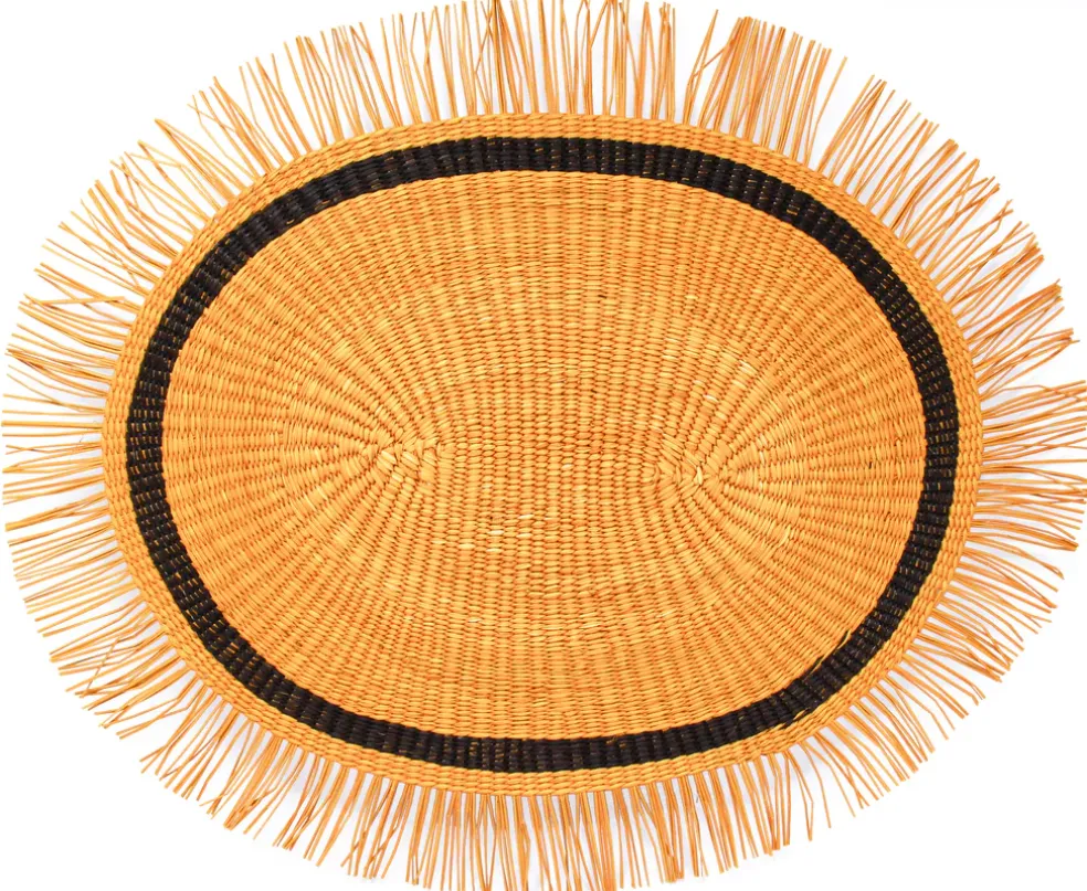 Frayed Oval Placemat (Set of 4 units)
