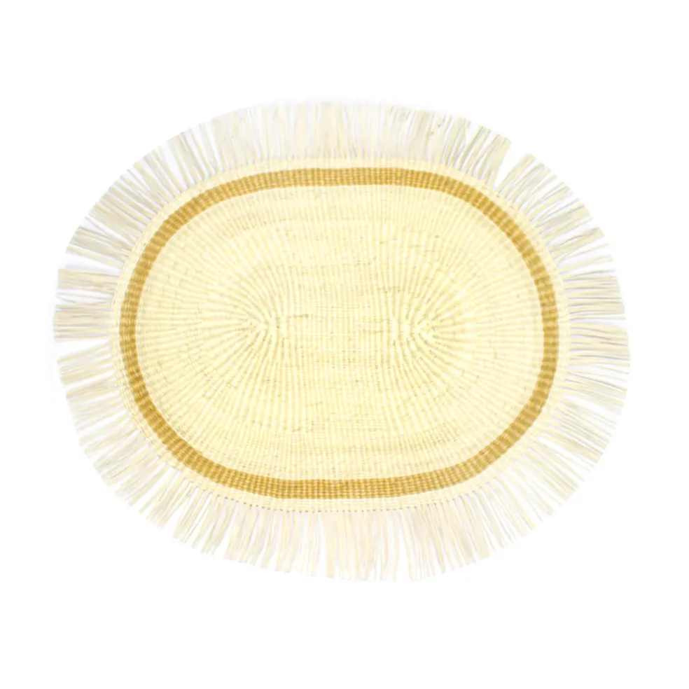 Frayed Oval Placemat (Set of 4 units)