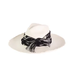 Frayed Panama Hat Long Brim