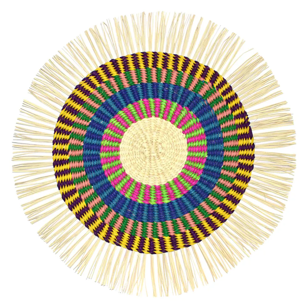 Frayed Round Placemat (Set of 2 units)