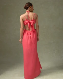 Hand Embroidered Cut Out Maxi Dress