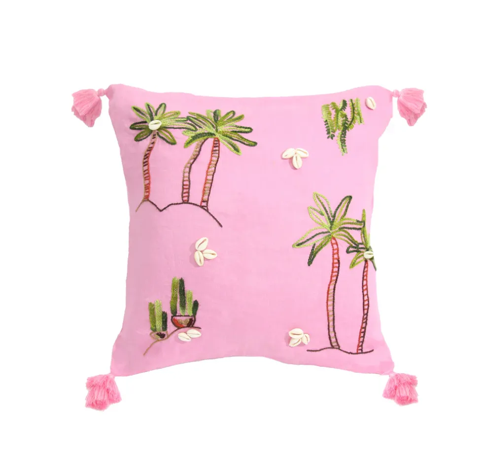 Hand Embroidered Linen Cushion Lining (Set of 2 Units)