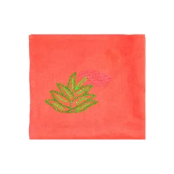 Hand embroidered linen napkins (Set of 4 Units)