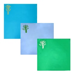 Hand embroidered linen napkin (Set of 4 Units)