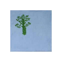 Hand embroidered linen napkin (Set of 4 Units)