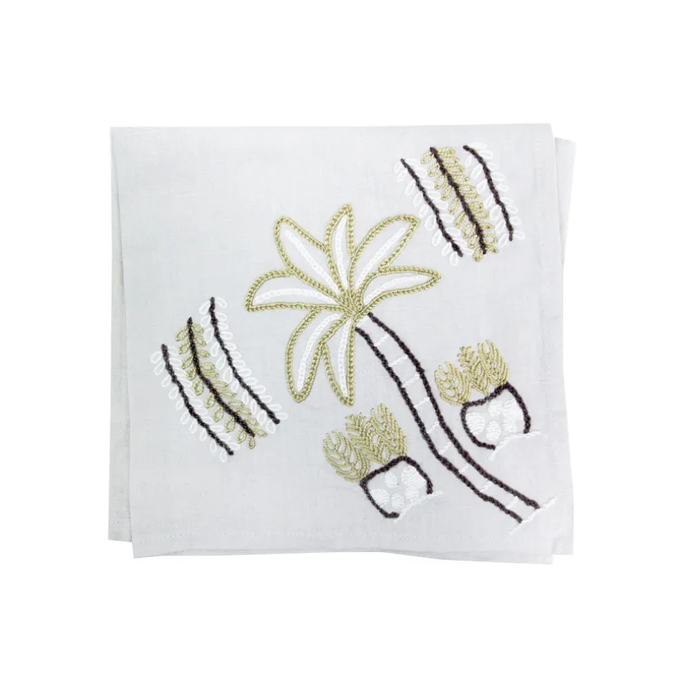 Hand Embroidered Linen Napkin (Set of 4)