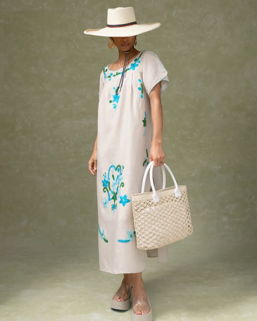 Hand Embroidered Maxi Dress