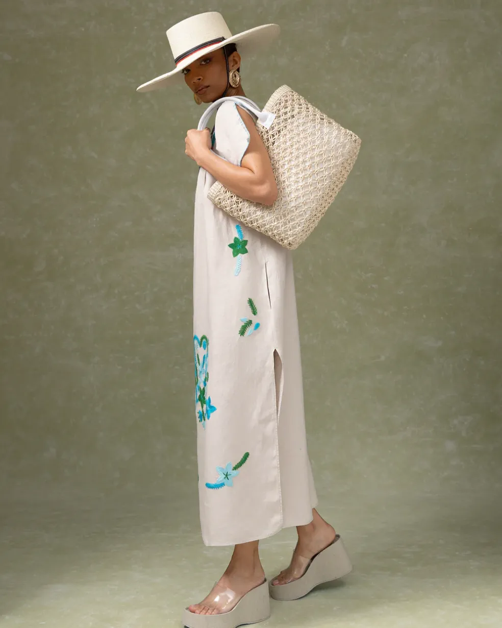 Hand Embroidered Maxi Dress