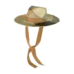 Hojas Frayed Aguacate Hat Long Brim