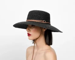 Lampshade Cordovan Crochet Long Brim Hat