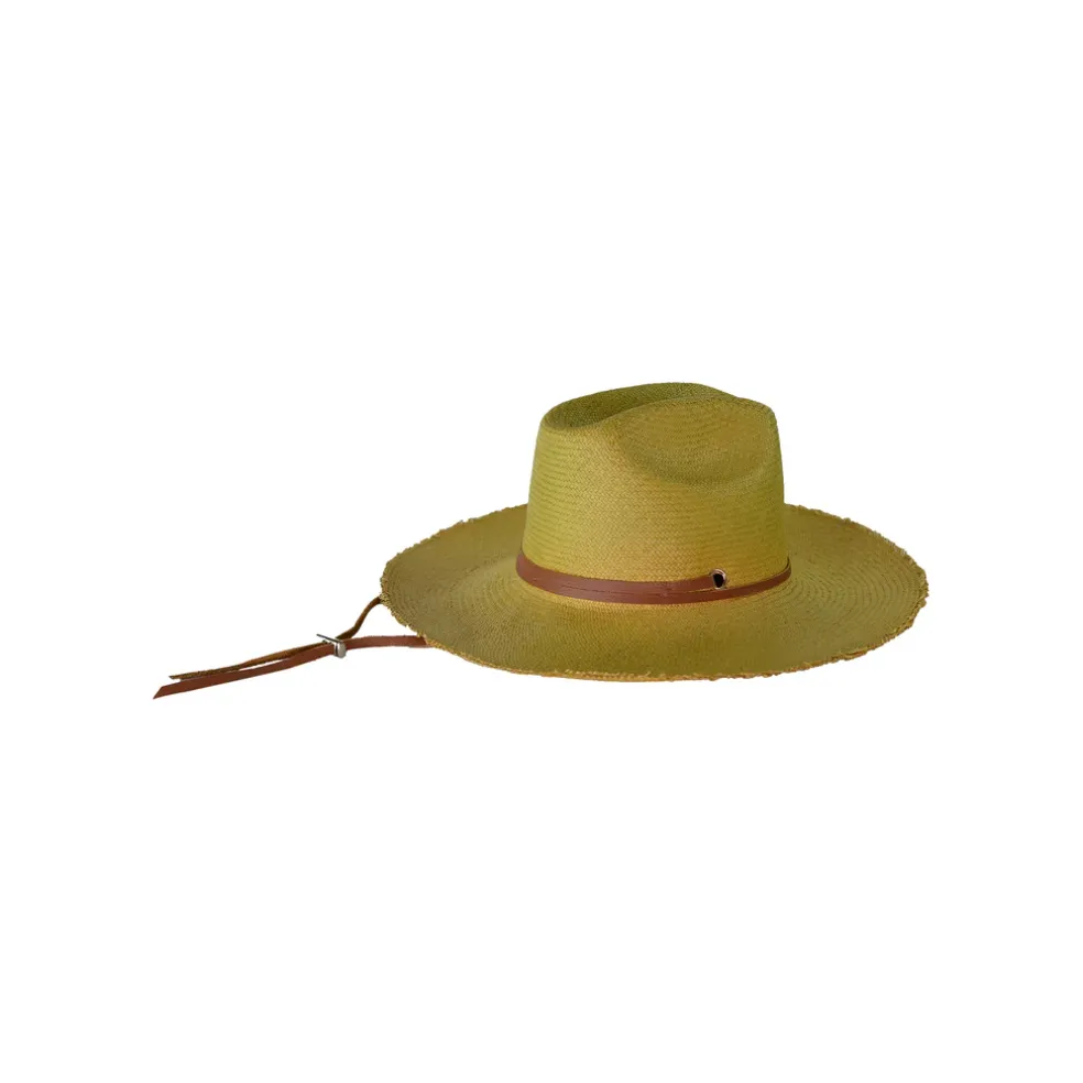 Llano Frayed Texas Long Brim With Adjustable Leather Band