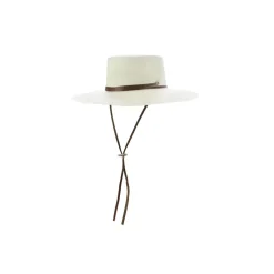 Long Brim Cordovan hat with Leather band