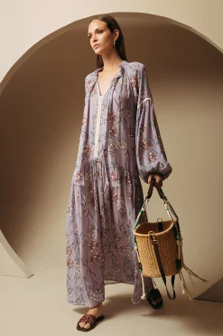 Long Sleeve Pussybow Tie Dress