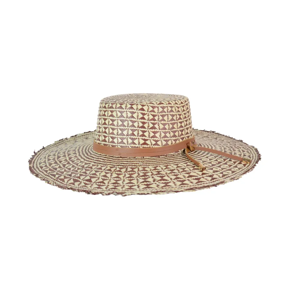 Mariposa Frayed Cordovan Long Brim